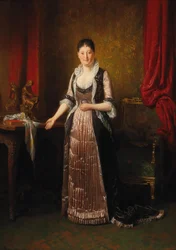 Intérieur bourgeois avec dames